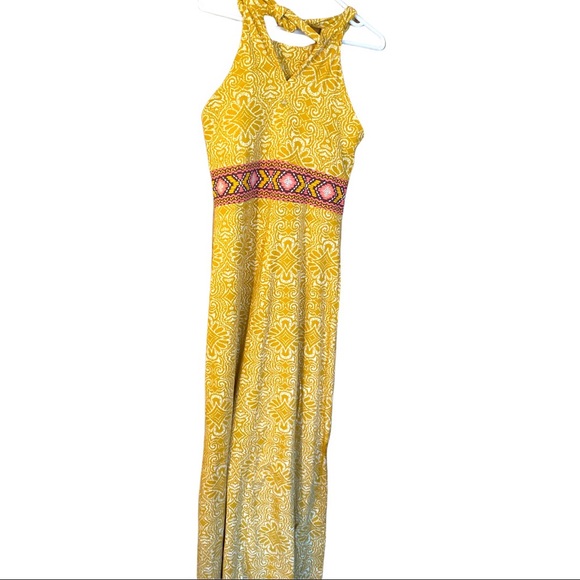 Prana Skye Marigold Sleeveless Maxi Dress Size XL - Picture 3 of 7